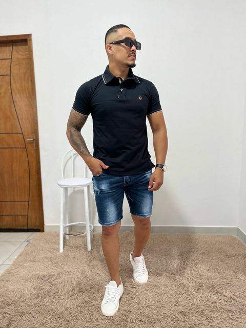 GOLA POLO SPOT FILÊTE PRETO