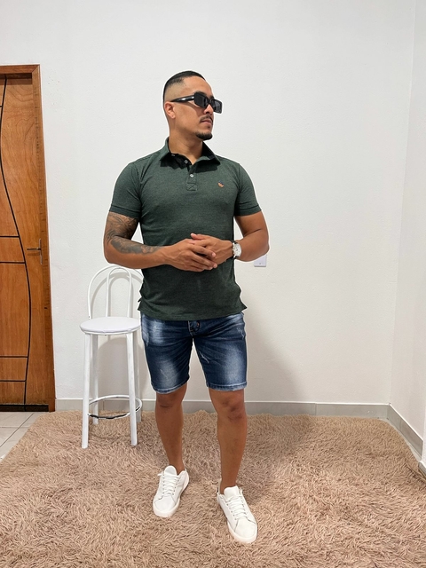 GOLA POLO SPOT CLARAIBA VERDE LODO