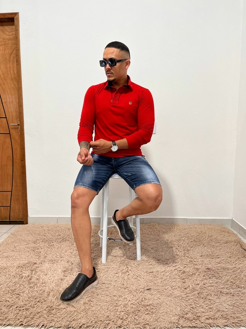 POLO MANGÃO M.PREMIUM TOMATE