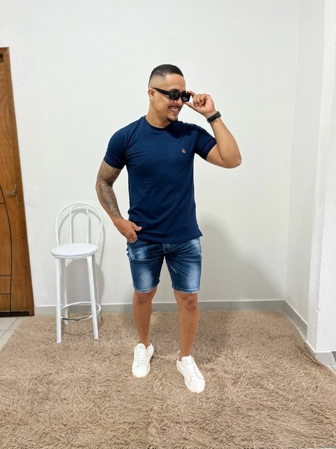 Tshirt Cotton Redonda MARINHO