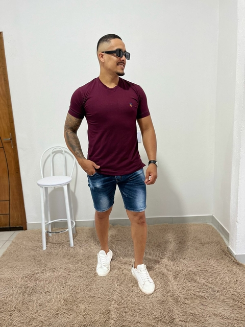Tshirt Cotton Redonda VINHO