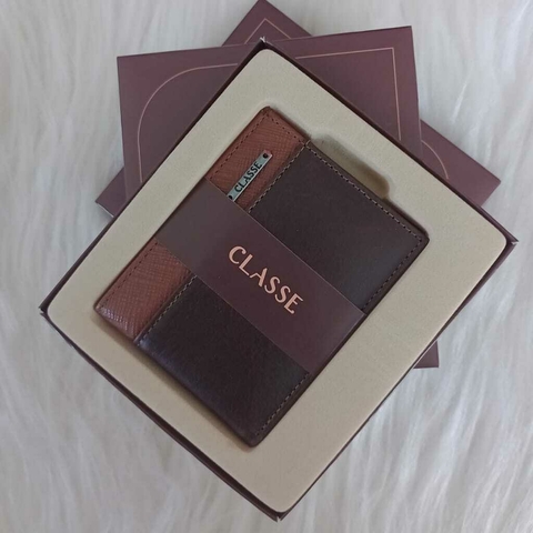 CARTEIRA SLIM CLASSE COURO CAFÉ75
