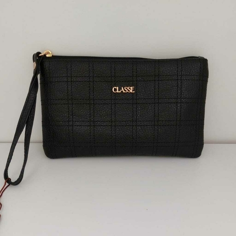 NECESSAIRE CLASSE COURO PRETO