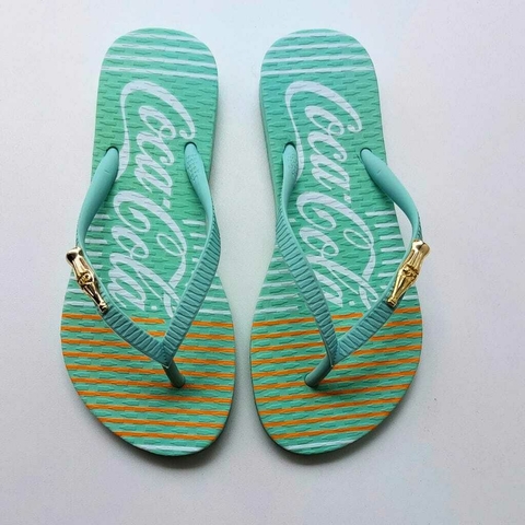 SANDALIA COCA COLA CLASSIC LINES FEMININO VERDE CLARO/VERDE CLARO