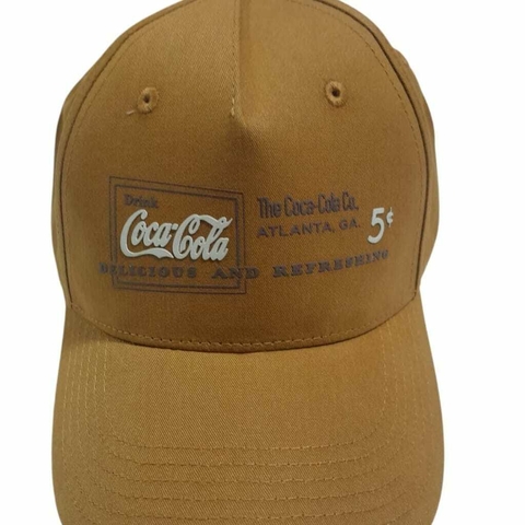 BONE COCA COLA SILK FRONTAL DORA U MARROM CARAMELO - comprar online