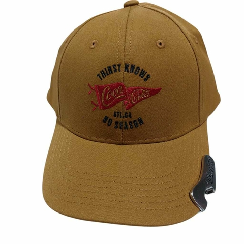 BONE COCA COLA ABRIDOR BORDADO THIRST KNOWS DORA U MARROM CARAMELO - comprar online