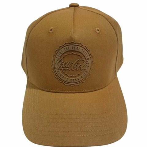 BONE COCA COLA SILK RELEVO FRONTAL DORA U MARROM CARAMELO - comprar online