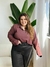Blusa de Malha Ziper Marron - comprar online