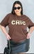 Tshirt Marron CHIC - comprar online