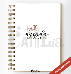 Agenda semanal 2026 - Bici Floral - imprimible (PDF) - comprar online