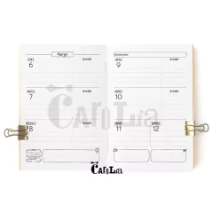Agenda semanal 2026 - modelo horizontal neutro - imprimible (PDF) - tienda online