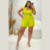Macaquinho Curto Cor Verde Lima Plus Size