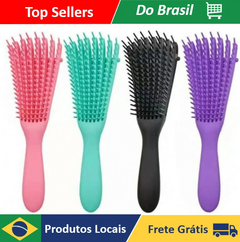 Pente De Cabelo Escova Polvo Massagem Cores ALEATORIAS na internet