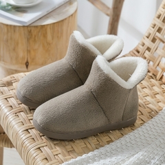 Chinelos de inverno femininos quentes de pelúcia casais sapatos de chão antide