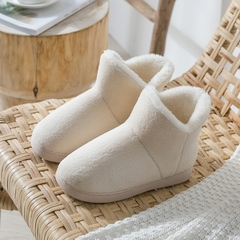 Chinelos de inverno femininos quentes de pelúcia casais sapatos de chão antide na internet