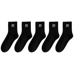 5 pares/lote Meias Femininas de Algodão com Bordado de Sorriso - loja online