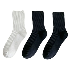 Imagem do Lote de 3 pares de Meias Femininas de algodão retrô
