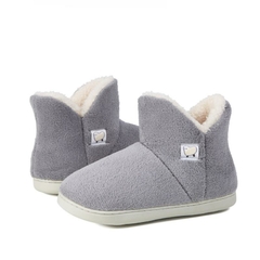 Chinelos de inverno femininos quentes de pelúcia casais sapatos de chão antide - loja online