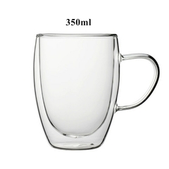 Caneca de vidro em forma de coração Copos de casal Copo de vidro de parede dup - comprar online