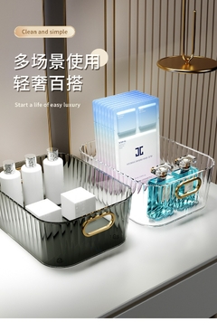 Caixa de armazenamento de cosméticos de mesa de luxo Cômoda de acrílico, más
