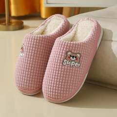 Imagem do Novo Outono Inverno Feminino Masculino Chinelos Bottom Palmilha macia Casa Sapat