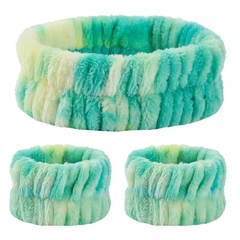 Pulseira para lavar o rosto Faixa de cabelo elástica absorvente para lavar o ro