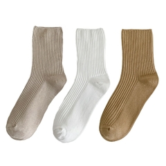 Lote de 3 pares de Meias Femininas de algodão retrô - comprar online