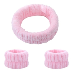 Imagem do Pulseira para lavar o rosto Faixa de cabelo elástica absorvente para lavar o ro