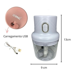 Mini triturador de alimentos elétricos 3 lâminas 250 ml - Higher Self