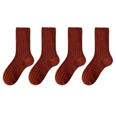 Imagem do 4 pares de Meias Femininas de inverno de lã grossas quentes