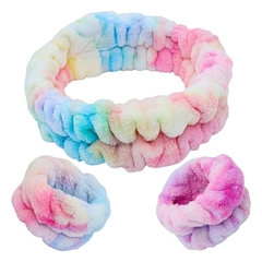 Pulseira para lavar o rosto Faixa de cabelo elástica absorvente para lavar o ro - loja online