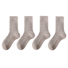 4 pares de Meias Femininas de inverno de lã grossas quentes