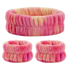 Pulseira para lavar o rosto Faixa de cabelo elástica absorvente para lavar o ro na internet