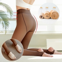 Meia-calça Feminina de Lã Legging Falsa Translúcida