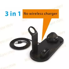 Suporte Carregador Sem Fio Mione 15W 6 Em 1 Rápido 3 Estação Com Dock Relógio Fone De Ouvido Para Telefone Wireless Charger - comprar online