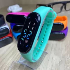 Relógio M7 digital led Esportivo A prova água pulseira colorido feminino masculino - Baratiê Shop 
