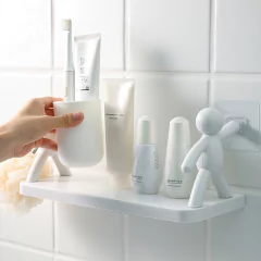 Prateleiras de banheiro Sem broca Prateleira de canto Toalha de banho Suporte pa - comprar online
