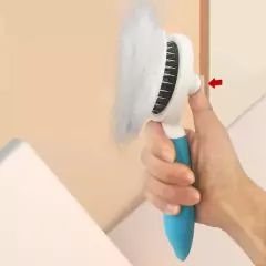 Escova Pente Plastico Ferro Para Pentear Cachorros e Gatos Pet Tirar os Pelos - Baratiê Shop 