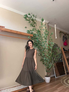 Vestido Cajazeiras Verde Musgo - comprar online