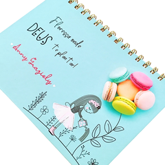 Caderno Com Folhas Reposicionáveis + Quadrinho Decorativo