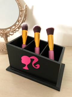 Porta Pincel da Barbie 3 lugares - Ateliê Papel e Flor