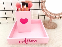 Kit Bandeja e Porta pincel Personalizados