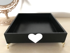 Bandeja 20x20 Coração - Ateliê Papel e Flor