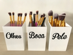 Kit 3 Porta Pinceis Boca/Olhos/Pele - Ateliê Papel e Flor