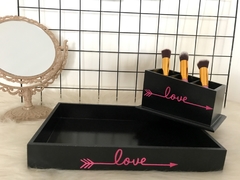Kit Bandeja e Porta Pincel Love - comprar online
