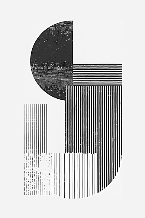 ABSTRATO PRETO E BRANCO - ENIGMA 107