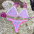 CALCINHA DO BIQUÍNI ARTESANAL DUPLA FACE - LILÁS / PINK - loja online