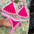 CALCINHA DO BIQUÍNI ARTESANAL DUPLA FACE - LILÁS / PINK na internet