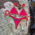 CALCINHA DO BIQUÍNI ARTESANAL DUPLA FACE - LARANJA/ PINK - comprar online
