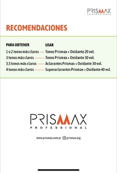 Coloración Profesional Permanente Prismax Elite en internet